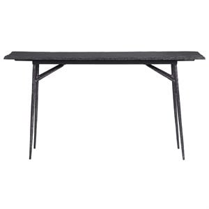 Allora Modern Slate Console Table in Aged Black
