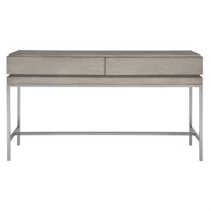 Allora Modern Oak Console Table in Mushroom Gray