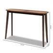 Allora Mid-Century Modern Walnut Wood Console Table