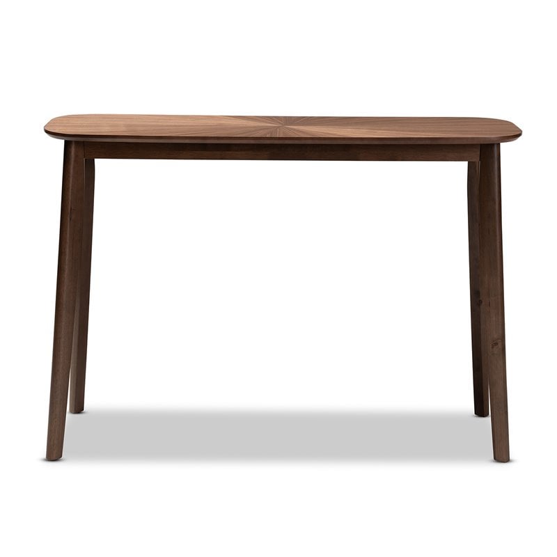 Allora Mid-Century Modern Walnut Wood Console Table