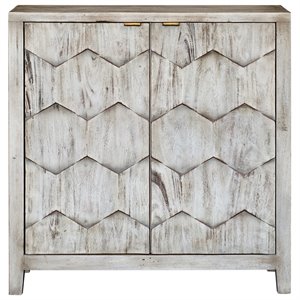 Allora Contemporary Accent Console Table in Smoke Ivory