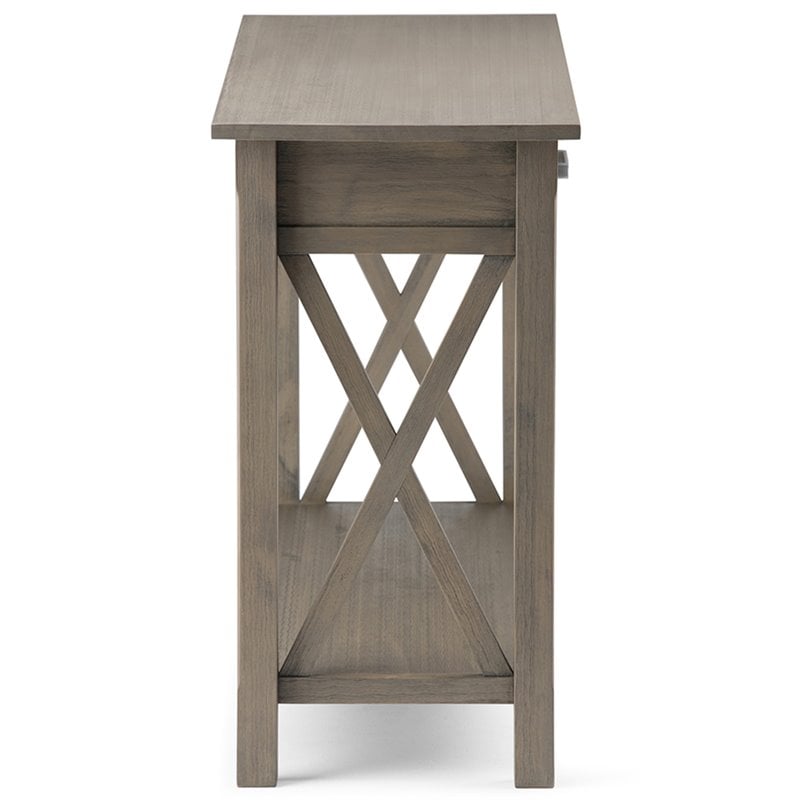 Allora Transitional Console Table in Farmhouse Gray Stain