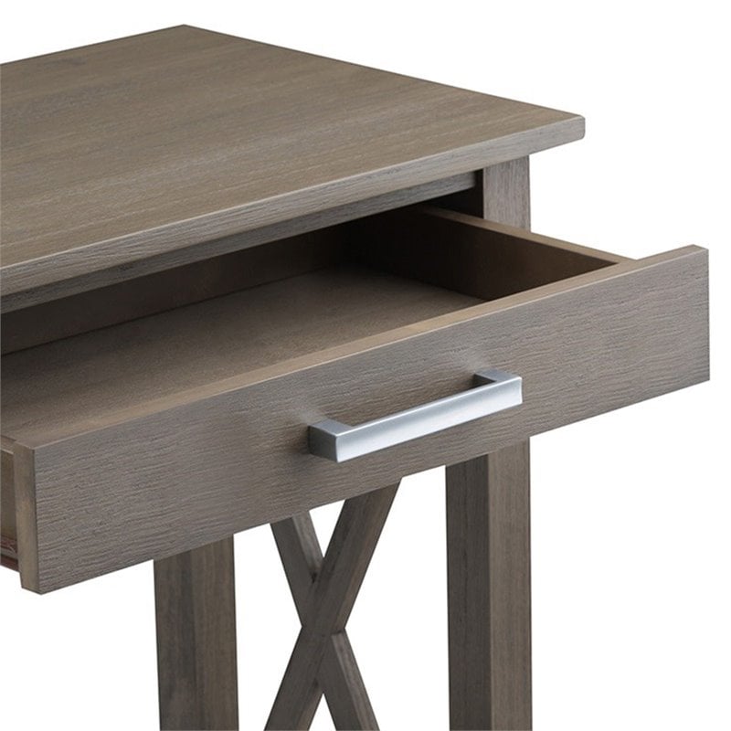 Allora Transitional Console Table in Farmhouse Gray Stain