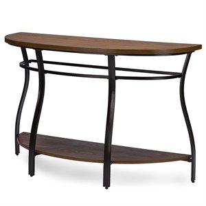 Allora Vintage Industrial Console Table in Black and Brown