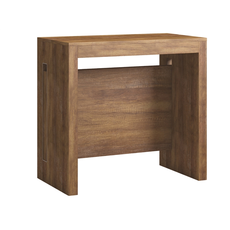 Allora Modern Wood Italian Extendable Console Table in Brown