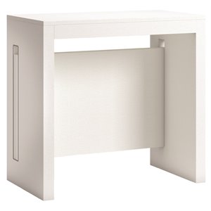 allora modern wood italian extendable console table in white