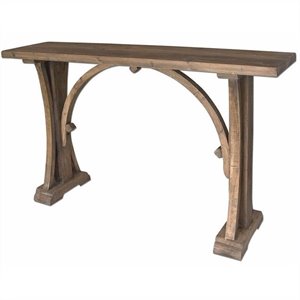 Allora Rustic Solid Wood Console Table in Natural Sun Bleached