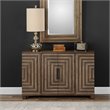 Allora Contemporary  Geometric Accent Console Table in Natural