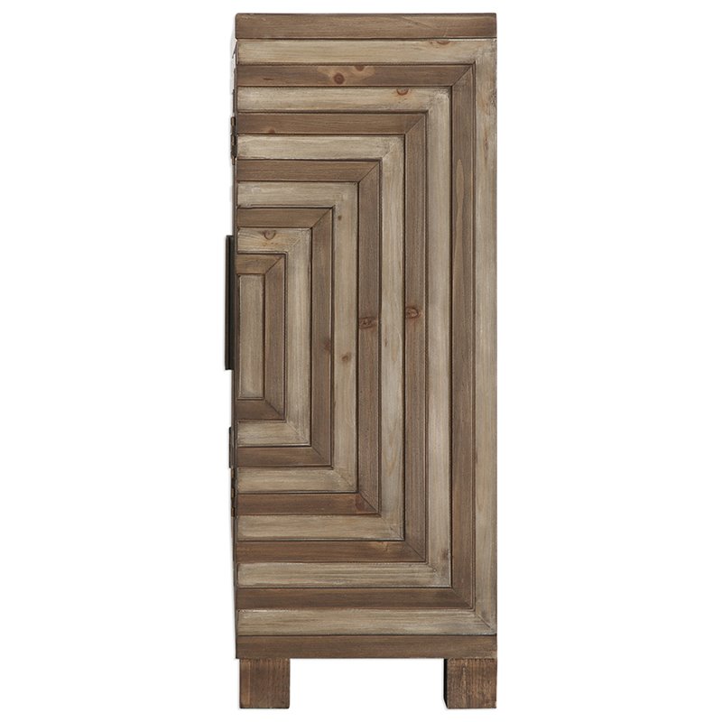 Allora Contemporary  Geometric Accent Console Table in Natural