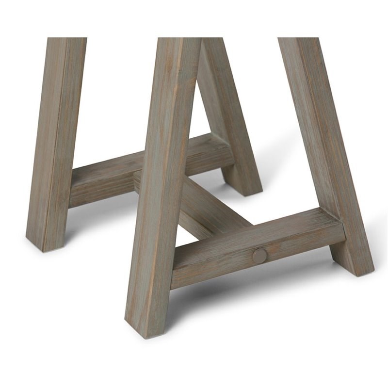 Allora Transitional Solid Wood Console Table in Distressed Gray
