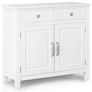 Allora Modern 2 Door Solid Wood Entryway Console Table in White