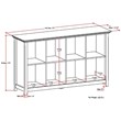 Allora Solid Wood Console Table with 8 Cube Storage Hickory Brown