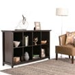 Allora Solid Wood Console Table with 8 Cube Storage Hickory Brown
