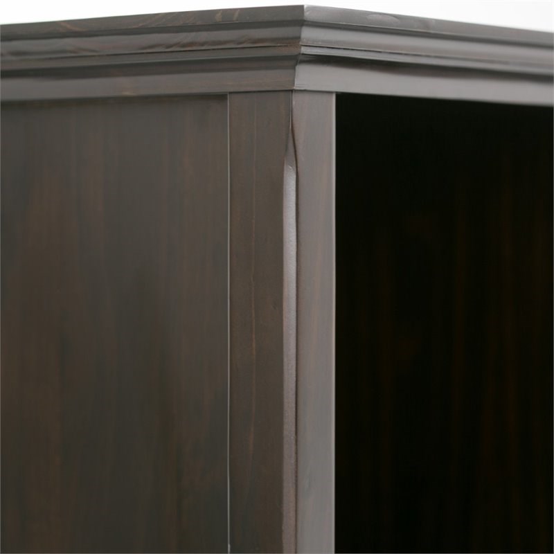 Allora Solid Wood Console Table with 8 Cube Storage Hickory Brown