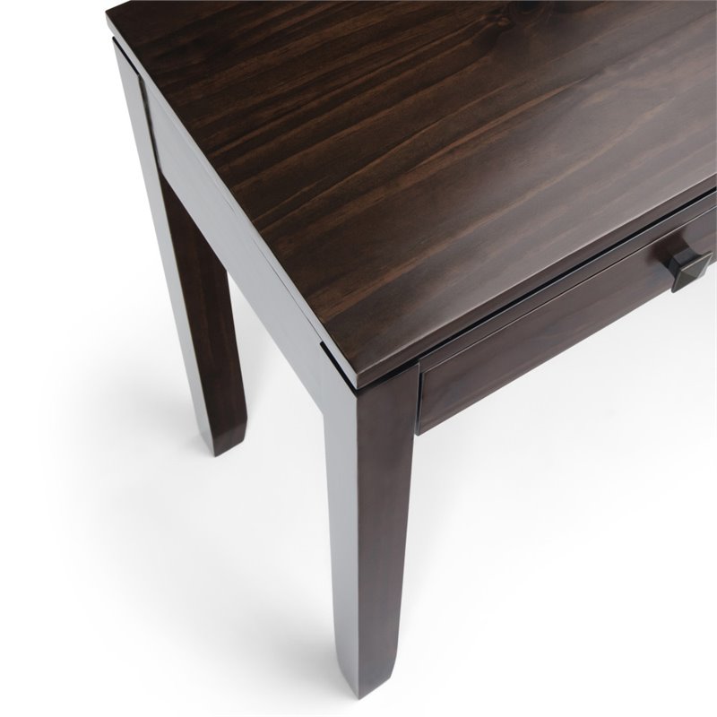 Allora Modern Solid Wood Wide Console Sofa Table in Mahogany Brown