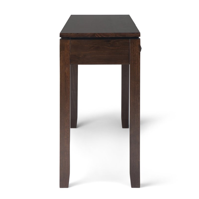 Allora Modern Solid Wood Wide Console Sofa Table in Mahogany Brown