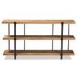 Allora Modern Brown Finished Wood and Black Finished Console Table