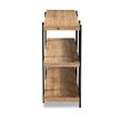 Allora Modern Brown Finished Wood and Black Finished Console Table