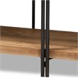 Allora Modern Brown Finished Wood and Black Finished Console Table