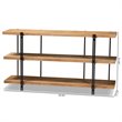 Allora Modern Brown Finished Wood and Black Finished Console Table