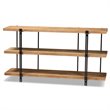 Allora Modern Brown Finished Wood and Black Finished Console Table