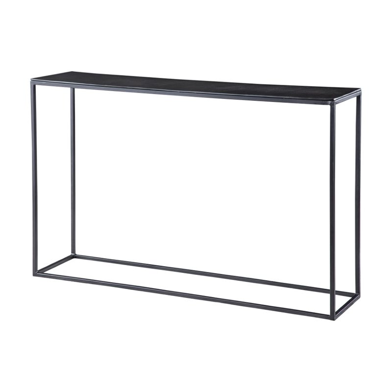 Allora Industrial Aluminum and Iron Console Table in Antique Bronze