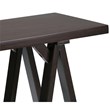 Allora Transitional Solid Wood Console Table in Dark Chestnut Brown