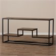 Allora Contemporary Console Table in Antique Black and Weathered Oak