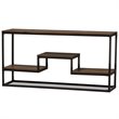 Allora Contemporary Console Table in Antique Black and Weathered Oak