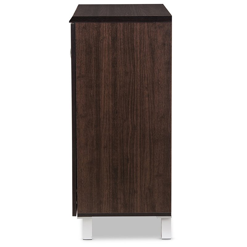 Allora Contemporary Wood Sideboard in Dark Brown
