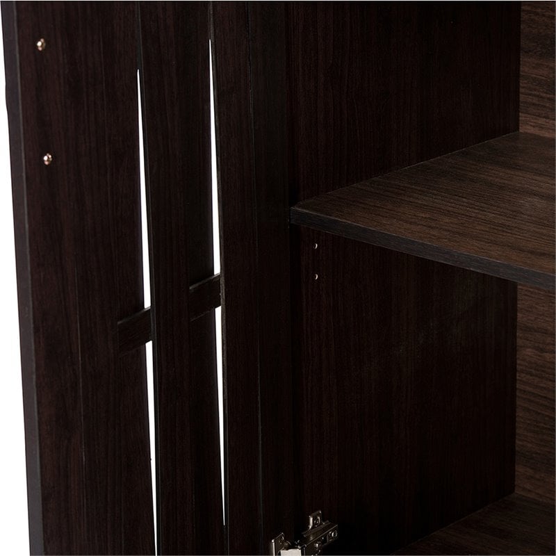 Allora Contemporary Wood Sideboard in Dark Brown