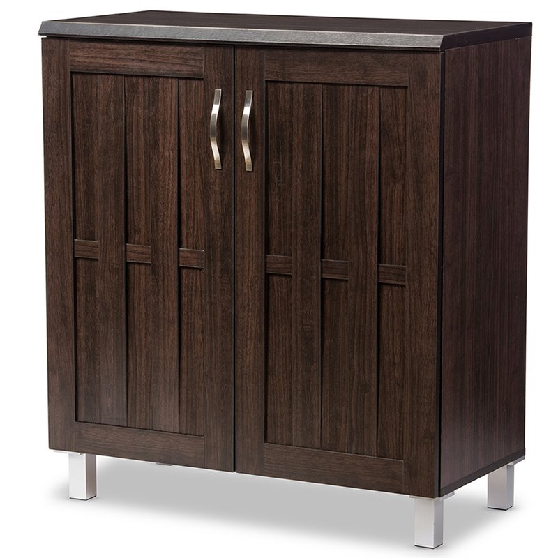 Allora Contemporary Wood Sideboard in Dark Brown