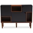 Allora Contemporary Wood Sideboard in Gray and Espresso