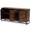 Allora Brown Finished Wood and Black Metal Dining Room Buffet