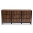 Allora Brown Finished Wood and Black Metal Dining Room Buffet