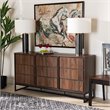 Allora Brown Finished Wood and Black Metal Dining Room Buffet