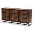Allora Brown Finished Wood and Black Metal Dining Room Buffet
