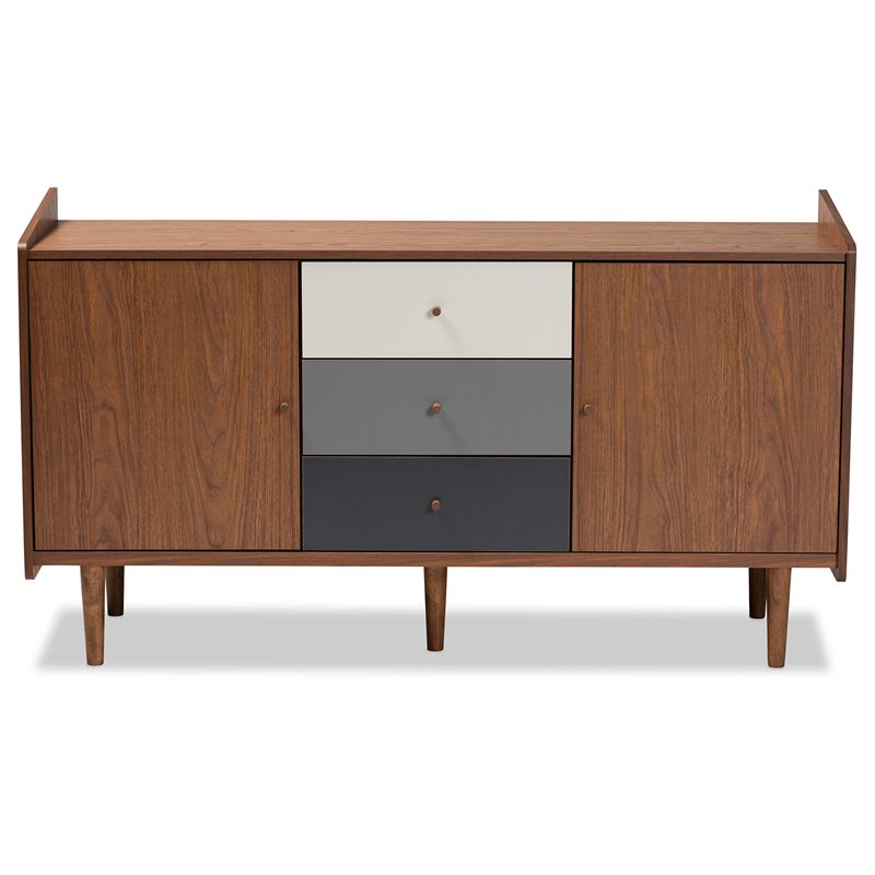 Allora Brown and Grey Finished Wood 2-Door Dining Room Buffet