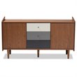 Allora Brown and Grey Finished Wood 2-Door Dining Room Buffet