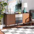Allora Brown and Grey Finished Wood 2-Door Dining Room Buffet