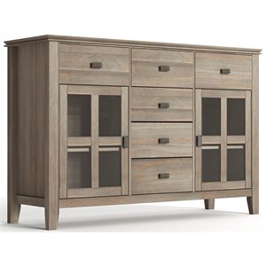 Allora Wood 54&quot Transitional Sideboard Buffet Credenza in Gray