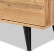 Allora Modern Oak Brown Finished Wood 3-Drawer Sideboard Buffet