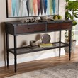 Allora 2-Drawer Wood and Metal Sideboard Server in Walnut Brown