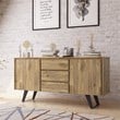 Allora Modern Solid Acacia Wood Sideboard Buffet in Golden Wheat