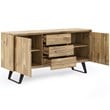 Allora Modern Solid Acacia Wood Sideboard Buffet in Golden Wheat