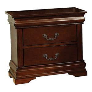 Allora Traditional Solid Wood Nightstand in Cherry