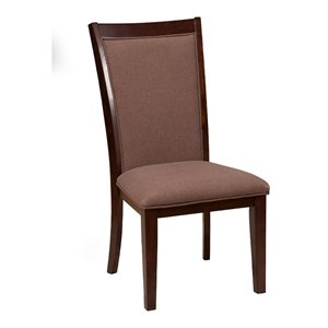 Allora Contemporary Wood Side Chairs in Brown (Set of 2)
