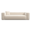 Allora Mid-Century Modern Tight Back French Boucle Fabric Sofa in Cream