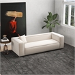 Allora Mid-Century Modern Tight Back French Boucle Fabric Sofa in Cream