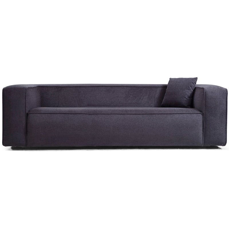 Allora Mid-Century Modern Tight Back French Boucle Fabric Sofa in Gray